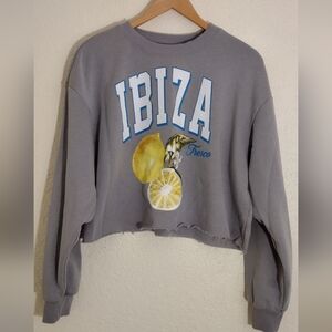 Goodie Two Sleeves Cropped Ibiza Fresco Sweatshirt